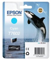 Epson T7602 Cyan - Original - Cyan - Epson - SureColor SC-P600 - 1 Stück(e) - Tintenstrahldrucker