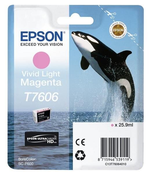 Y-C13T76064010 | Epson T7606 Vivid Light Magenta - Tinte auf Pigmentbasis - 25,9 ml - 1 Stück(e) | Herst. Nr. C13T76064010 | Tintenpatronen | EAN: 8715946539119 |Gratisversand | Versandkostenfrei in Österrreich