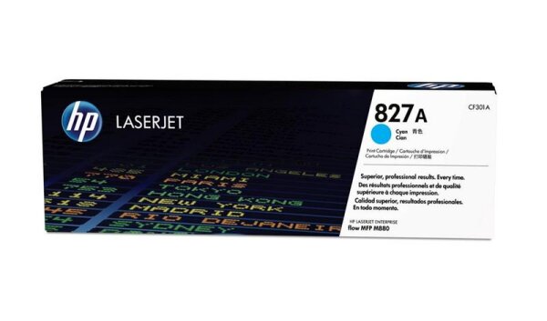 Y-CF301A | HP Color LaserJet 827A - Tonereinheit Original - Cyan - 32.000 Seiten | Herst. Nr. CF301A | Toner | EAN: 887111323927 |Gratisversand | Versandkostenfrei in Österrreich
