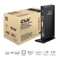 Y-CSV-3242HD | Club 3D USB 3.0 Dual Display Docking Station - Schwarz-Klavierlack | Herst. Nr. CSV-3242HD | Zubehör Notebook | EAN: 8717249401018 |Gratisversand | Versandkostenfrei in Österrreich