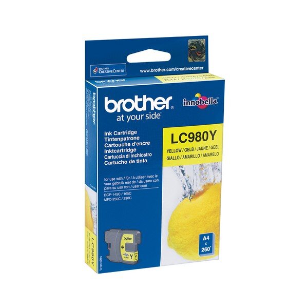 Y-LC980Y | Brother LC LC980Y - Tintenpatrone Original - Yellow - 5,5 ml | Herst. Nr. LC980Y | Tintenpatronen | EAN: 4977766659659 |Gratisversand | Versandkostenfrei in Österrreich