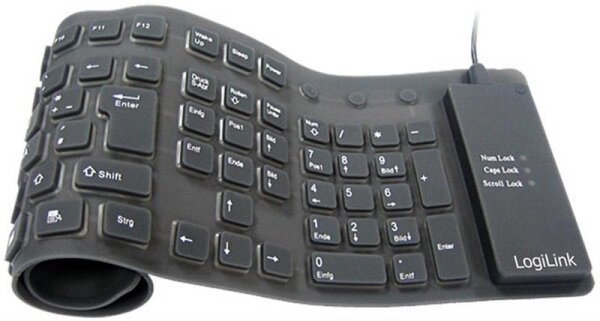 Y-ID0019 | LogiLink Tastatur USB PS/2 Flexibel Wasserfest schwarz - Tastatur - 106 Tasten | Herst. Nr. ID0019 | Eingabegeräte | EAN: 4052792038965 |Gratisversand | Versandkostenfrei in Österrreich