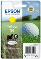 Y-C13T34644010 | Epson Golf ball Singlepack Yellow 34 DURABrite Ultra Ink - Standardertrag - Tinte auf Pigmentbasis - 4,2 ml - 300 Seiten - 1 Stück(e) | C13T34644010 | Tintenpatronen |