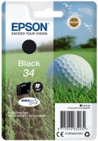 Y-C13T34614010 | Epson Golf ball Singlepack Black 34 DURABrite Ultra Ink - Standardertrag - Tinte auf Pigmentbasis - 6,1 ml - 350 Seiten - 1 Stück(e) | C13T34614010 | Tintenpatronen |