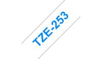 Y-TZE253 | Brother Schriftband 24mm - Blau auf weiss - TZe - Wärmeübertragung - Brother - PT-2430PC - PT-2700 - PT-2730 - PT-9600 - PT-9700PC - PT-9800PCN - 2,4 cm | TZE253 | Papier, Folien, Etiketten |
