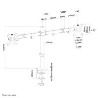 Y-FPMA-D550DBLACK | Neomounts by Newstar Monitor-Tischhalterung - Klemme /Bolzen - 8 kg - 25,4 cm (10 Zoll) - 81,3 cm (32 Zoll) - 100 x 100 mm - Schwarz | FPMA-D550DBLACK | Zubehör TFT/LCD-TV |