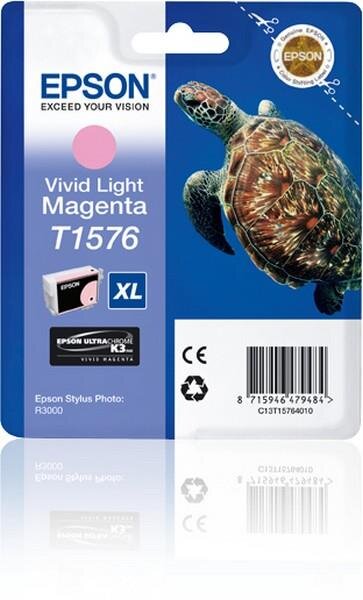 Y-C13T15764010 | Epson Turtle T1576 Vivid Light Magenta - Hohe (XL-) Ausbeute - Tinte auf Pigmentbasis - 25,9 ml - 2300 Seiten - 1 Stück(e) | Herst. Nr. C13T15764010 | Tintenpatronen | EAN: 8715946479484 |Gratisversand | Versandkostenfrei in Österrreich