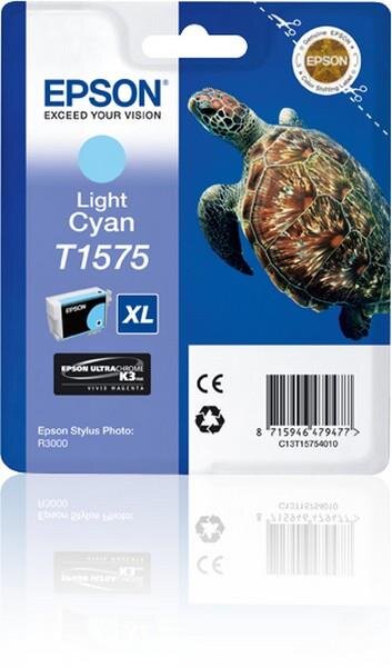 Y-C13T15754010 | Epson Turtle T1575 Light Cyan - Hohe (XL-) Ausbeute - Tinte auf Pigmentbasis - 25,9 ml - 2300 Seiten - 1 Stück(e) | Herst. Nr. C13T15754010 | Tintenpatronen | EAN: 8715946479477 |Gratisversand | Versandkostenfrei in Österrreich