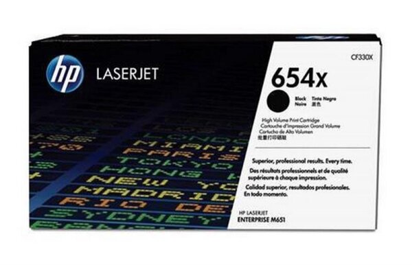 Y-CF330X | HP 654X Schwarz Original LaserJet Tonerkartusche mit hoher Reichweite - 20500 Seiten - Schwarz - 1 Stück(e) | Herst. Nr. CF330X | Toner | EAN: 886112501174 |Gratisversand | Versandkostenfrei in Österrreich
