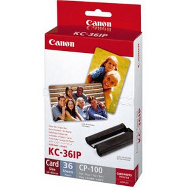 Y-7739A001 | Canon KC-36IP Farbtinte + 54 x86 mm Papier - 36 Blatt - Original - Canon - - SELPHY: CP750 - CP720 - CP740 - CP510 - CP400 - CP710 - CP500 - CP600 - CP730 - Bubble Jet: CP-600,... - Tintenstrahldrucker - 36 Blätter | 7739A001 | Verbrauchsmate