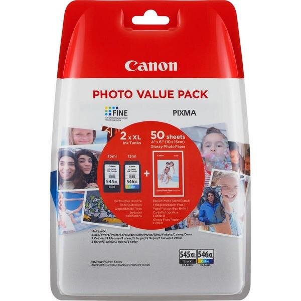 Y-8286B006 | Canon PG-545XL/CL-546XL Tinte mit hoher Reichweite + Fotopapier Value Pack - Hohe (XL-) Ausbeute - Tinte auf Pigmentbasis - 8 ml - 9 ml - 2 Stück(e) - Multipack | 8286B006 | Tintenpatronen |