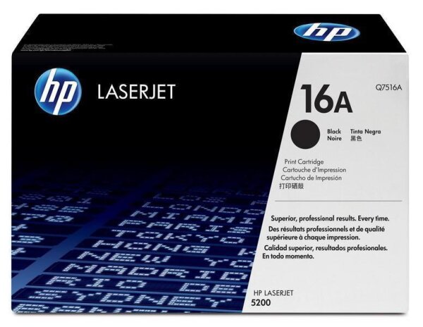 Y-Q7516A | HP 16A Schwarz Original LaserJet Tonerkartusche - 12000 Seiten - Schwarz - 1 Stück(e) | Herst. Nr. Q7516A | Toner | EAN: 829160755045 |Gratisversand | Versandkostenfrei in Österrreich