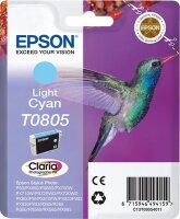 Y-C13T08054011 | Epson Hummingbird Singlepack Light Cyan T0805 Claria Photographic Ink - Tinte auf Pigmentbasis - 7,4 ml - 1 Stück(e) | Herst. Nr. C13T08054011 | Tintenpatronen | EAN: 8715946494159 |Gratisversand | Versandkostenfrei in Österrreich