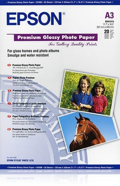 Y-C13S041315 | Epson Premium - Fotopapier, glänzend - A3 (297 x 420 mm) | Herst. Nr. C13S041315 | Papier, Folien, Etiketten | EAN: 10343819788 |Gratisversand | Versandkostenfrei in Österrreich