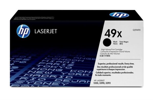 Y-Q5949X | HP 49X Schwarz Original LaserJet Tonerkartusche mit hoher Reichweite - 6000 Seiten - Schwarz - 1 Stück(e) | Herst. Nr. Q5949X | Toner | EAN: 829160319568 |Gratisversand | Versandkostenfrei in Österrreich