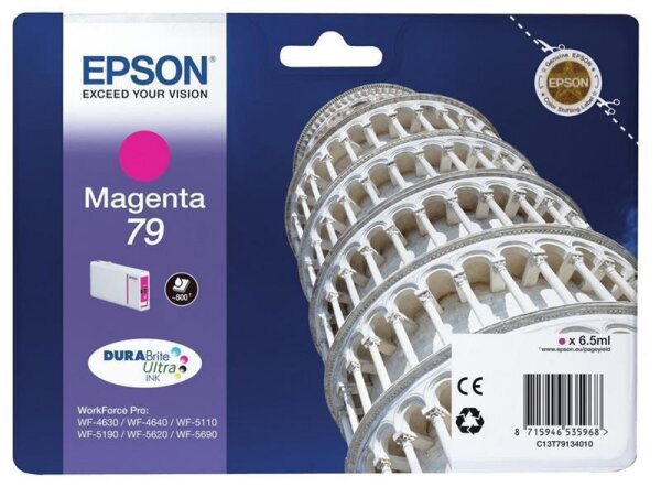 Y-C13T79134010 | Epson Tower of Pisa Tintenpatrone 79 Magenta - Standardertrag - Tinte auf Pigmentbasis - 1 Stück(e) | Herst. Nr. C13T79134010 | Tintenpatronen | EAN: 8715946535968 |Gratisversand | Versandkostenfrei in Österrreich
