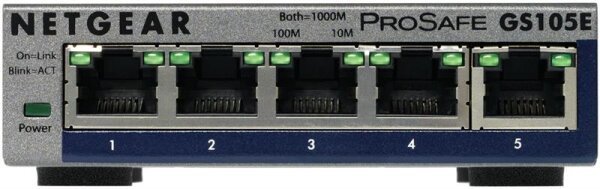 X-GS105E-200PES | Netgear GS105E-200PES - Managed - L2/L3 - Gigabit Ethernet (10/100/1000) - Vollduplex | Herst. Nr. GS105E-200PES | Netzwerkgeräte | EAN: 606449101522 |Gratisversand | Versandkostenfrei in Österrreich