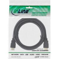 X-17502P | InLine HDMI Kabel - HDMI-High Speed mit Ethernet - Premium - Stecker / Stecker - schwarz / gold - 2m | Herst. Nr. 17502P | Kabel / Adapter | EAN: 4043718210824 |Gratisversand | Versandkostenfrei in Österrreich