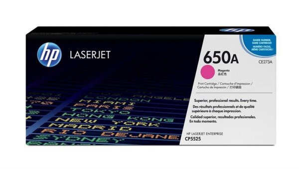 N-CE273A | HP 650A Magenta Original LaserJet Tonerkartusche - 15000 Seiten - Magenta - 1 Stück(e) | Herst. Nr. CE273A | Toner | EAN: 884962161197 |Gratisversand | Versandkostenfrei in Österrreich