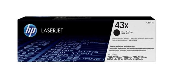 N-C8543X | HP 43X Schwarz Original LaserJet Tonerkartusche mit hoher Reichweite - 30000 Seiten - Schwarz - 1 Stück(e) | Herst. Nr. C8543X | Toner | EAN: 725184659522 |Gratisversand | Versandkostenfrei in Österrreich