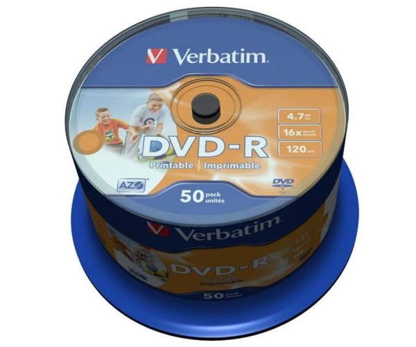 N-43533 | Verbatim 43533 - DVD-R - 120 mm - Druckbar - Spindel - 50 Stück(e) - 4,7 GB | Herst. Nr. 43533 | Medien Optisch | EAN: 23942435334 |Gratisversand | Versandkostenfrei in Österrreich