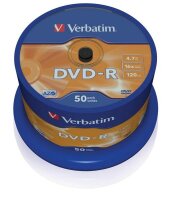 N-43548 | Verbatim DVD-R Matt Silver - DVD-R - 120 mm - Spindel - 50 Stück(e) - 4,7 GB | Herst. Nr. 43548 | Medien Optisch | EAN: 23942435488 |Gratisversand | Versandkostenfrei in Österrreich