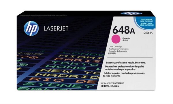 N-CE263A | HP Color LaserJet 648A - Tonereinheit Original - Magenta - 11.000 Seiten | Herst. Nr. CE263A | Toner | EAN: 884420186861 |Gratisversand | Versandkostenfrei in Österrreich