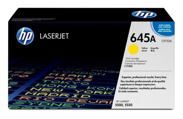 N-C9732A | HP 645A Gelb Original LaserJet Tonerkartusche - 12000 Seiten - Gelb - 1 Stück(e) | Herst. Nr. C9732A | Toner | EAN: 88698445426 |Gratisversand | Versandkostenfrei in Österrreich