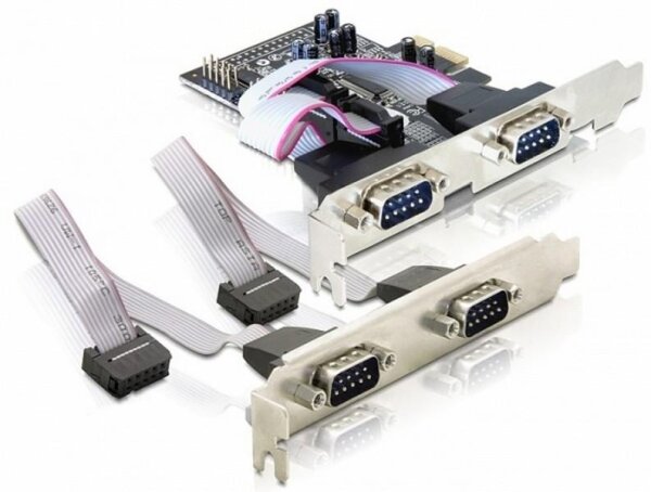 N-89178 | Delock 4 x serial PCI Express card - PCIe - Silber - 0,2304 Mbit/s - Kabelgebunden - Windows 2000/XP/XP-64/Vista - Linux - MAC | Herst. Nr. 89178 | Controller | EAN: 4043619891788 |Gratisversand | Versandkostenfrei in Österrreich