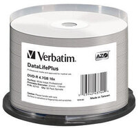 1x50 Verbatim DVD-R 4,7GB 16x wide printable NON-ID