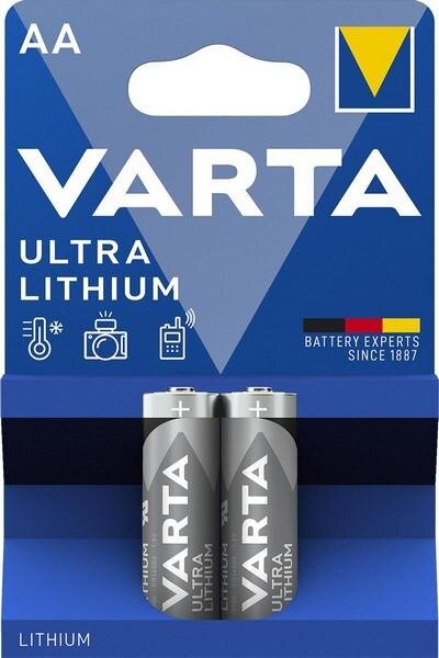 1x2 Varta Ultra Lithium Mignon AA LR 6