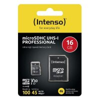 Intenso microSDHC           16GB Class 10 UHS-I Professional