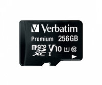Verbatim microSDXC         256GB Class 10 UHS-I incl Adapt. 44087