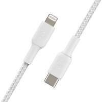 Belkin Lightning/USB-C Kabel  1m ummantelt, mfi zert., weiß