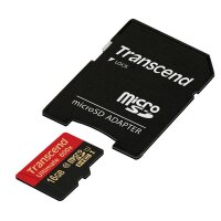 Transcend microSDHC MLC     16GB Class 10 UHS-I 600x + SD-Adapter