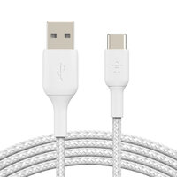 Belkin USB-C/USB-A Kabel    15cm ummantelt, weiß     CAB002bt0MWH