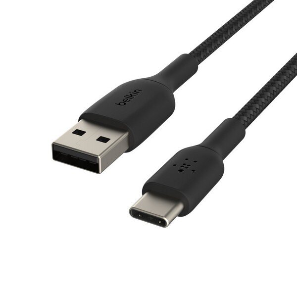 Belkin USB-C/USB-A Kabel      1m ummantelt, schwarz  CAB002bt1MBK