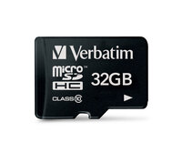 Verbatim microSDHC          32GB Class 10 UHS-I             44013