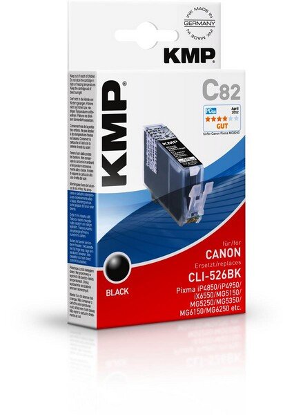 KMP C82 Tintenpatrone schwarz kompatibel mit Canon CLI-526 BK