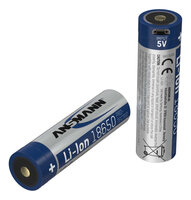 Ansmann Li-Ion 18650 2600mAh 3,6V Micro-USB Buchse...