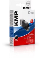 KMP C90 Tintenpatrone schwarz komp. mit Canon CLI-551 BK XL