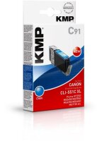 KMP C91 Tintenpatrone cyan komp. mit Canon CLI-551 C XL