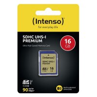 Intenso SDHC Card           16GB Class 10 UHS-I Premium