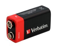 Verbatim Alkaline Batterie 9V-Block 6 LR 61           49924