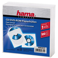 1x100 Hama CD-ROM-Papierhüllen weiss                      62672