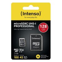 Intenso microSDXC          128GB Class 10 UHS-I Professional