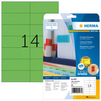 HERMA Farbige Etiketten A4 105x42.3 mm grün Papier matt 280 St. - Grün - Selbstklebendes Druckeretikett - A4 - Papier - Laser/Inkjet - Entfernbar
