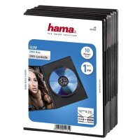 1x10 Hama DVD-Leerhülle Slim 50% Platzersparnis...