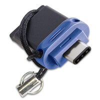 I-49967 | Verbatim Dual - USB 3.0-Stick 64 GB - USB-C / USB-A - Blau - 64 GB - USB Type-A / USB Type-C - 3.2 Gen 1 (3.1 Gen 1) - Ohne Deckel - 3,6 g - Schwarz - Blau - Silber | 49967 | Verbrauchsmaterial