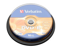 I-43523 | Verbatim DVD-R Matt Silver - DVD-R - 120 mm - Spindel - 10 Stück(e) - 4,7 GB | 43523 | Verbrauchsmaterial